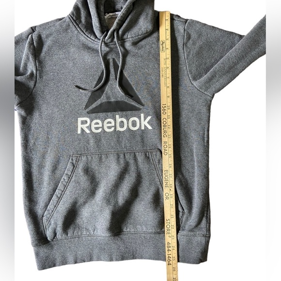 Reebok Dark Gray Hooded Sweatshirt Small - Picture 4 of 7